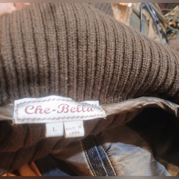 RARE CHE BELLA GENUINE FUR SWEATER / JACKET  size L - Picture 5 of 6